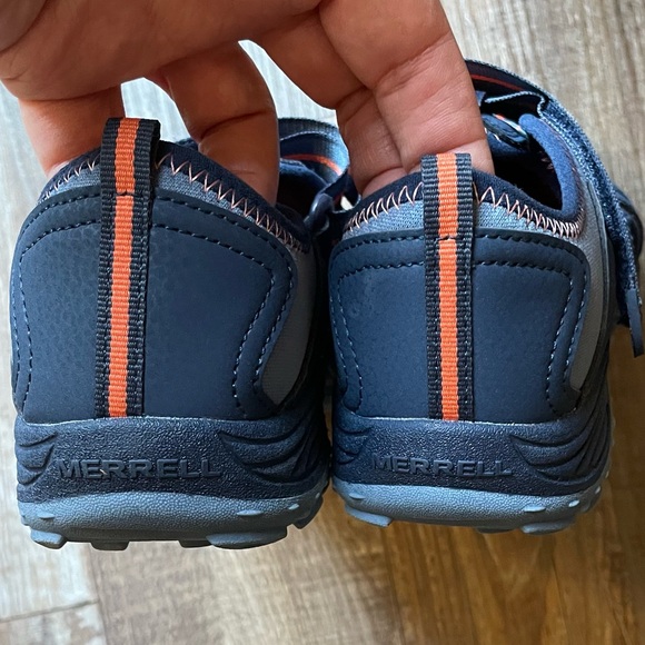 Merrell Kids Hydro 2 Navy Orange Sandal, Size 4M - Picture 4 of 11